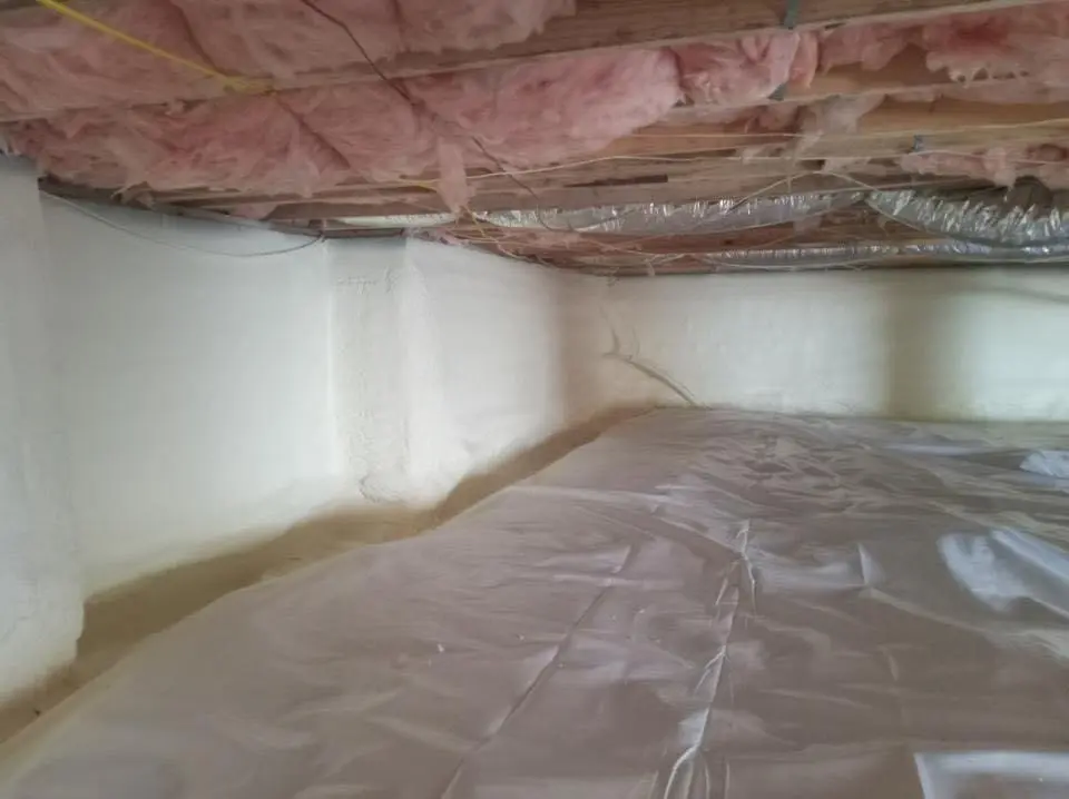 Crawl space encapsulation with closed-cell spray foam for Roof Maintenance in Dudley